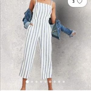 Old Navy Jumpsuit... blue/white striped